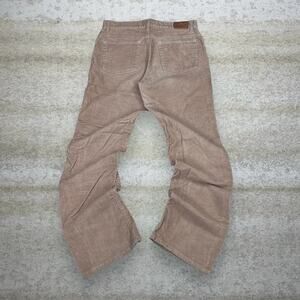 Eddie Bauer Corduroy Pants Tan Cotton Bootcut Flared Fit Flat Front